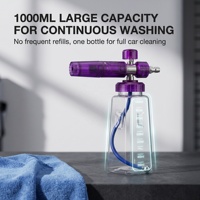 Canon à mousse PA multicolore DJ-PA005 1L pour nettoyeur haute pression, en acier inoxydable de qualité alimentaire, avec raccord rapide 1/4 pour automobile