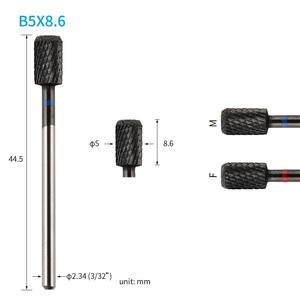 Kim cương Tipped lớp biểu bì điều trị an toàn loại nhỏ Thùng tungsten carbide móng tay khoan bit - Product Image 2