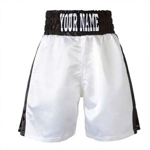 Pantalones Cortos de Boxeo Personalizados Unisex para Adultos, Cintura Blanca/Negra, Estampado Digital, Corte Regular, Secado Rápido, Elásticos, Duraderos, 100% Poliéster - Product Image 1