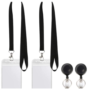 Retractable <b>Plastic</b> Lanyard Card Holder <b>Set</b> with ID Badge Accessories 5-Layer Multifunction Storage for Bathroom Use - Product Image 2