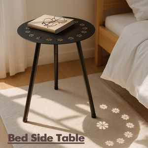 Tables d'appoint modernes en métal pour l'extérieur - Petite table d'appoint pour patio, jardin, balcon et véranda - Support pour plantes à usage annuel de 3 ans - Product Image 6