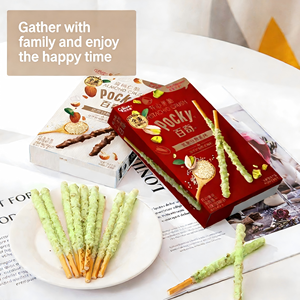 Bâtonnets de <span class=keywords><strong>biscuits</strong></span> Pocky Double Chocolate Crush aux noix et céréales, croustillants, faibles en gras, collations saines en céréales complètes, en boîte - Product Image 3