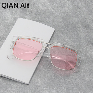 Lunettes de soleil irrégulières Qianai unisexes, monture en PC, protection UV400, type 3 verres C4-9101 - Product Image 5