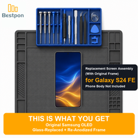Remplacement pour l'écran OLED du Samsung Galaxy S24 FE 5G, assemblage d'écran original + verre remplaçable, avec cadre d'origine, grade A