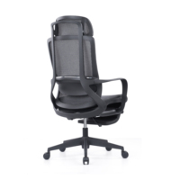 Chaise de conférence ergonomique moderne multi-couleurs en maille avec accoudoirs et repose-pieds réglables, inclinaison à grand angle, matériaux écologiques