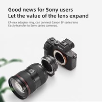 Adaptateur d'objectif autofocus pour Sony E NEX plein format A9 AII7 A7RII A7SII A6500 A6300 pour objectif Canon EF EF-S