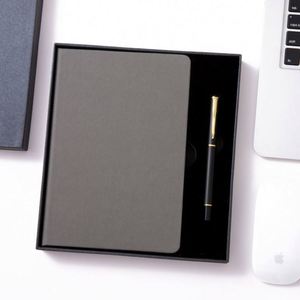 <b>Cheap</b> Custom Stationery Notebook <b>Gift</b> Set 2024 Diary Promotional Business Black Blue Pu Leather A5 Journal With Pen <b>Gift</b> <b>Box</b> - Product Image 4