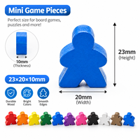 Meeples en bois colorés, jetons de jeu solides, pions multicolores en forme humaine, accessoires pour jeux de société, jeux de table, jeux de fête, jeux de camping