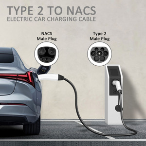 Kabel Pengisi Daya Rumah untuk Mobil Listrik Tipe <span class=keywords><strong>2</strong></span> ke NACS Tesla, Kabel Pengisi Daya EV 32A/7KW, Mendukung Kustomisasi LOGO - Product Image 2