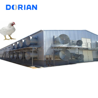 Poulailler en métal préfabriqué de bâtiment de ferme de poulailler de structure en acier