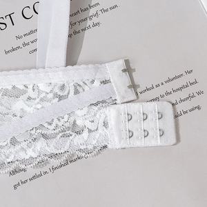 <span class=keywords><strong>Reggiseni</strong></span> senza cuciture da donna per <span class=keywords><strong>taglie</strong></span> forti da donna con motivo a fiocco in pizzo floreale Push-Up con funzione ricamata cerchi in acciaio coppetta reggiseno - Product Image 4