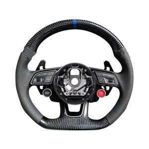 Volant de voiture en fibre de carbone OEM d'origine, compatible avec Audi TT R8 MK3 TTRS TTS <span class=keywords><strong>MK2</strong></span> R8 S3 <span class=keywords><strong>S4</strong></span> S5 S6 S7 RS3 RS4 RS5 RS6 RS7 A3 A5 A6 - Product Image 4