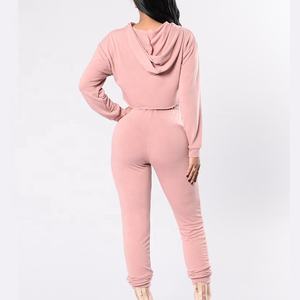Conjunto de Sudadera con capucha y pantalón para mujer, ropa deportiva para correr, chándales de gimnasio personalizados, dos piezas - Product Image 2