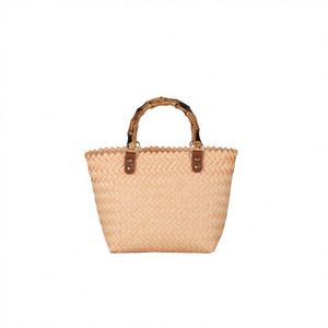 Sac Messager Pour Femmes En Tissu a Pain De Plage Populaire Bandoulière Main Forme C ur Porte Monnaie Rond Paille - Product Image 1