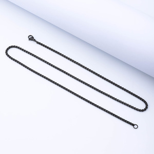 Chaîne à maillons carrés perlés, plaquée sous vide, couleur durable, assortie, pour DIY, 2.0 2.5 3.0 mm, collier chaîne à maillons carrés, best-seller - Product Image 6