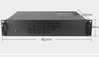 Boîtier de contrôle industriel 2U pour serveur USB court 300 profondeur ATX/MATX carte mère PC alimentation multi-HDD emplacement horizontal NAS