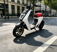 Moped électrique à double frein à disque, 48V/60V, longue autonomie, avec siège confortable pour une utilisation quotidienne