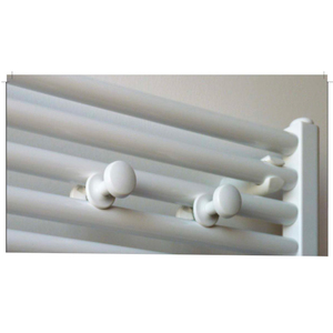 <b>White</b> 30cm Coat Hangers Pair for Turning Tool on <b>Towel</b> Warmers - Product Image 2
