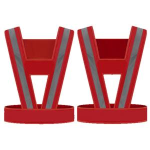 Gant <span class=keywords><strong>de</strong></span> sécurité réfléchissant en coton, respirant, grande taille, rouge et jaune, pour superviseur <span class=keywords><strong>de</strong></span> chantier, agent <span class=keywords><strong>de</strong></span> sécurité, avertissement - Product Image 2