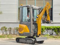 Mini-excavatrice sur chenilles 1,6 tonne à livraison rapide, moteur Euro5, forte puissance de creusement, chenilles en caoutchouc, zéro déport arrière, pour aménagement paysager