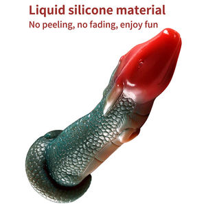 Ejderha şekli Penis renkli hayvan at yapay Penis köpek kurt sıvı silikon Penis vantuz seks oyuncak kadınlar için kadın mastürbasyon 18 - Product Image 5