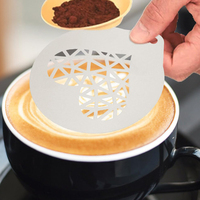 Acier inoxydable Cappuccino Café Pochoir Art Personnalisé Cocktail Pochoir Visage Logo Silhouette Pochoir Visage Logo