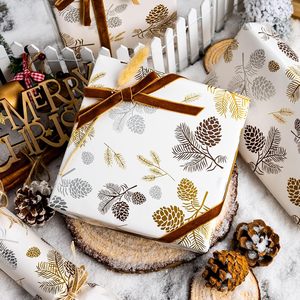 MAYPLUSS Luxury Christmas <b>Wrapping</b> <b>Paper</b> 17 Inch X 33 Feet Pine Cone Design Eco-Friendly Gift Wrap - Product Image 2