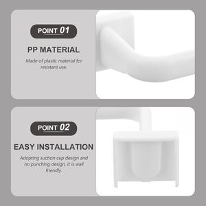 Estante de Ducha de PP para Montar en la Pared, Ecológico, No Plegable, Soporte para Toallas y Pantuflas para Baño - Product Image 2