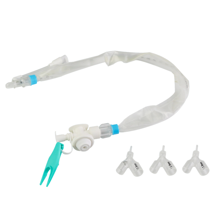 Tubo de succión de esputo de cuidado oral desechable quirúrgico hospitalario Tubo de succión cerrado de 24 horas para recién nacidos