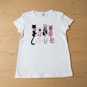 Camiseta de algodón estampada multicolor para niñas, de marca, de temporada de primavera, de Bangladesh, en stock, envío económico, superventas - Product Image 2