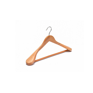 Cintre en bois avec logo personnalisé en gros support bon marché présentoir de vêtements en or cintres en bois pour vêtements - Product Image 3