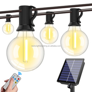 <span class=keywords><strong>Guirnalda</strong></span> de Luces Solares G40 E12 para Exteriores, Impermeables, Bombillas Resistentes a los Golpes, Luces LED para Jardín, 25 pies 25 bombillas, 50 pies 50 bombillas, CE Rohs - Product Image 1