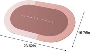 Alfombra de Baño de Microfibra con Patrón Sólido de Secado Rápido, Artículos para el Hogar, Alfombra de Diatomita Suave Absorbente de Agua para Baño - Product Image 6