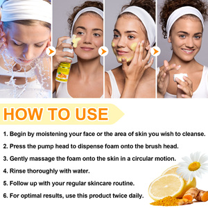 YECUCE Mousse Nettoyante Visage Éclaircissante à l'Acide Kojique et au Curcuma avec Brosse 150ml – Mousse Nettoyante en Profondeur pour Tous Types <span class=keywords><strong>de</strong></span> Peau - Product Image 4