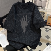 Camiseta de Manga Corta para Hombre, Estampado Gráfico, Corte Holgado, Cómoda para Actividades al Aire Libre, con Estampado de Letras, Cuello Redondo, Algodón Suave, Nueva Colección 2026