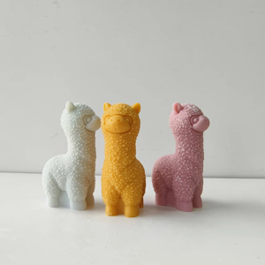 J10117 Tự Làm Động Vật Loạt Cừu Alpaca Hình Dạng Silicone Khuôn Sáng Tạo Hương Liệu Nến Khuôn Xà Phòng Sơn Thạch Cao Silicone Khuôn - Product Image 5