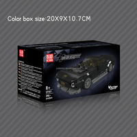 MOULD KING 27157 Blocs de construction de véhicule de course super rapide à 8 grilles avec vitrine, briques de construction de voiture de sport DIY, jouets de collection pour bureau