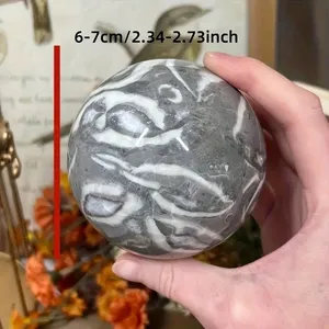 Esfera de Jaspe de Cristal Pulido de 6cm-7cm, Piedra Curativa de los Mil Ojos, para Decoración, en Oferta - Product Image 3