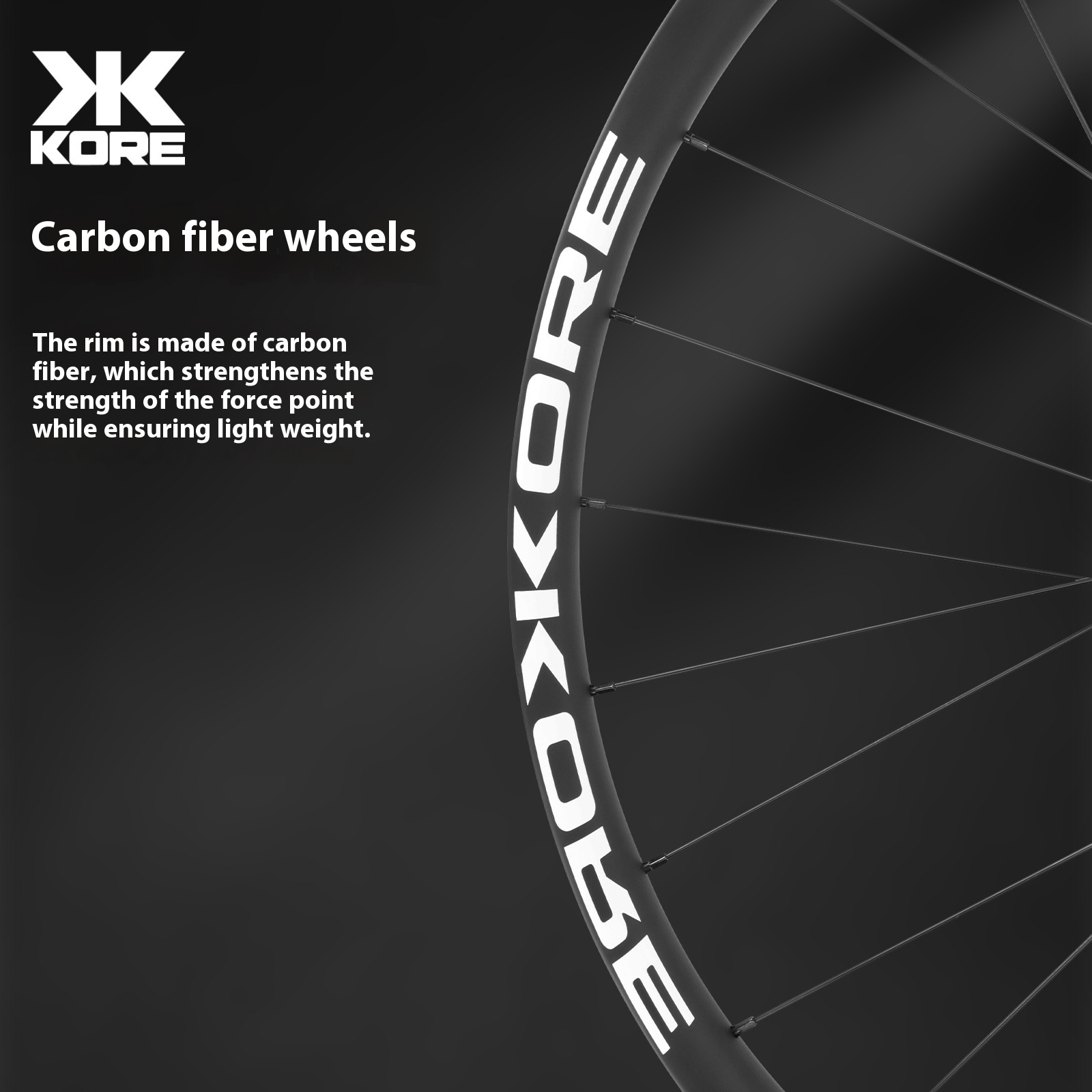 Paire De Roues Carbone 700c – Profil 50mm – Tri-bâtons – Pneus Clincher – Frein à Disque