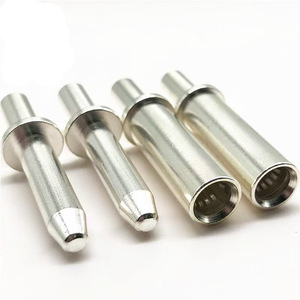 Connecteurs EV usinés sur tour CNC, bornes plaquées nickel-argent, finition de précision en laiton sur mesure pour la fabrication - Product Image 1