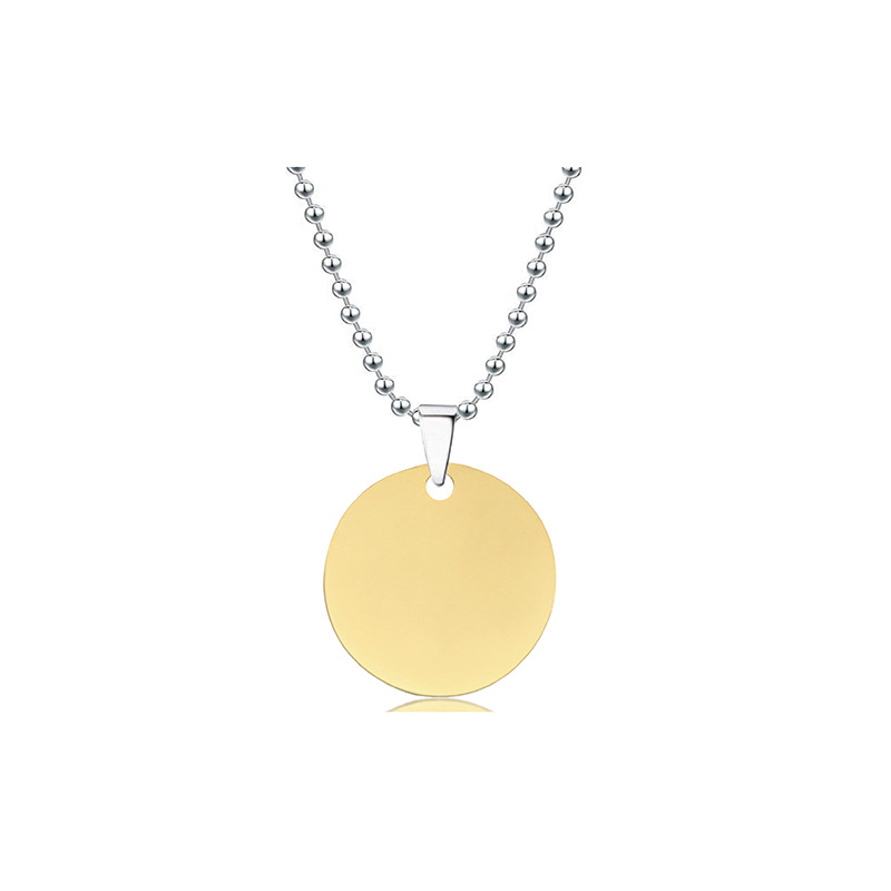 Gold round 25mm+Silver round bead chain