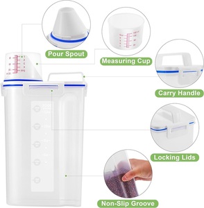 Giặt ủi bột Dispenser lưu trữ bin cho phòng giặt tổ chức giặt hạt container cho hạt mùi hương bột giặt - Product Image 5