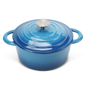 Casserole en fonte émaillée de haute qualité pour induction, <span class=keywords><strong>gaz</strong></span>, électrique et tous types de cuisinières - Product Image 1