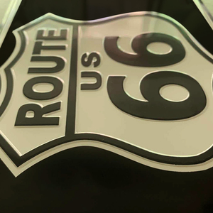 Letreros de aluminio de diseño personalizado al por mayor, placa de matrícula decorativa en relieve para coche <span class=keywords><strong>Route</strong></span> <span class=keywords><strong>66</strong></span> - Product Image 2