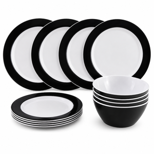 Juego de <span class=keywords><strong>Vajilla</strong></span> de <span class=keywords><strong>Melamina</strong></span> para Acampar, Colección de Platos, Tazones y Tazas para Exteriores, 16 Piezas, <span class=keywords><strong>Vajilla</strong></span> Familiar con Caja de Regalo - Product Image 5