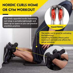 Sangle de curl pour les ischio-jambiers réglable Wellshow, squats espagnols, équipement de fitness à domicile, curls nordiques, entraînement abdominal - Product Image 4