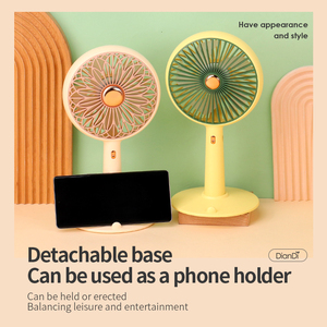 مروحة محمولة كبيرة الحجم DD8158A موديل 2025، قابلة لإعادة الشحن عبر USB، مروحة صغيرة بدون فرش مع قاعدة للاستخدام الداخلي والخارجي، بثلاث سرعات للرياح - Product Image 6