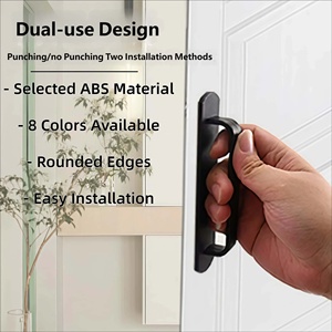 Poignées de meuble invisibles en ABS, sans perçage, auto-adhésives et à fixation par vis pour portes coulissantes et tiroirs - Product Image 3