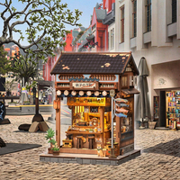 Cutebee 2025 Puzzle Kayu 3D Model Mainan CWGC217 Choshi No Shitamachi Rumah Miniatur DIY Gaya Jepang Mainan Mini Edukatif