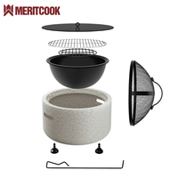 Pot de feu Portable en oxyde de magnésium, ml, pour Table, gril, Patio, chauffage de Camping, sans fumée, MGO